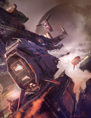 Illustration for article titled Bustling Spacedocks And Weird Cities In 2009's Coolest Book/Magazine Covers